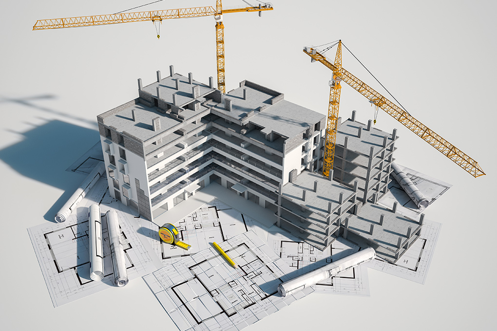 Civil and structural construction for industrial projects